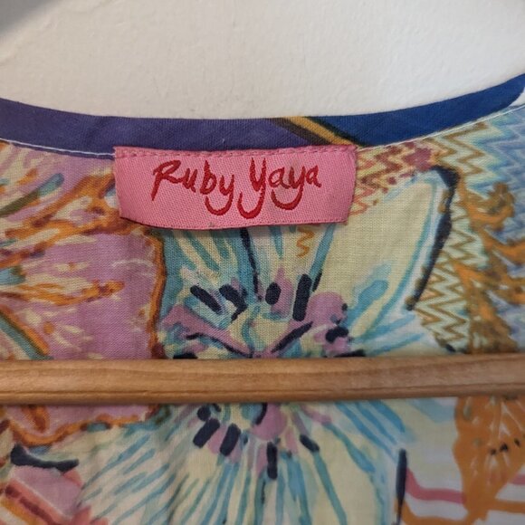 Ruby Yaya Patchwork Print Floral Sundress Boho Festival Hippie Dopamine Dressing - Picture 2 of 6